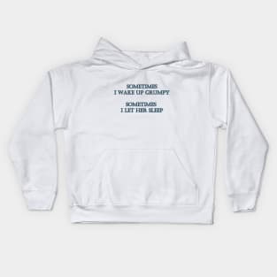 Funny "Grumpy Sleep" Joke Kids Hoodie